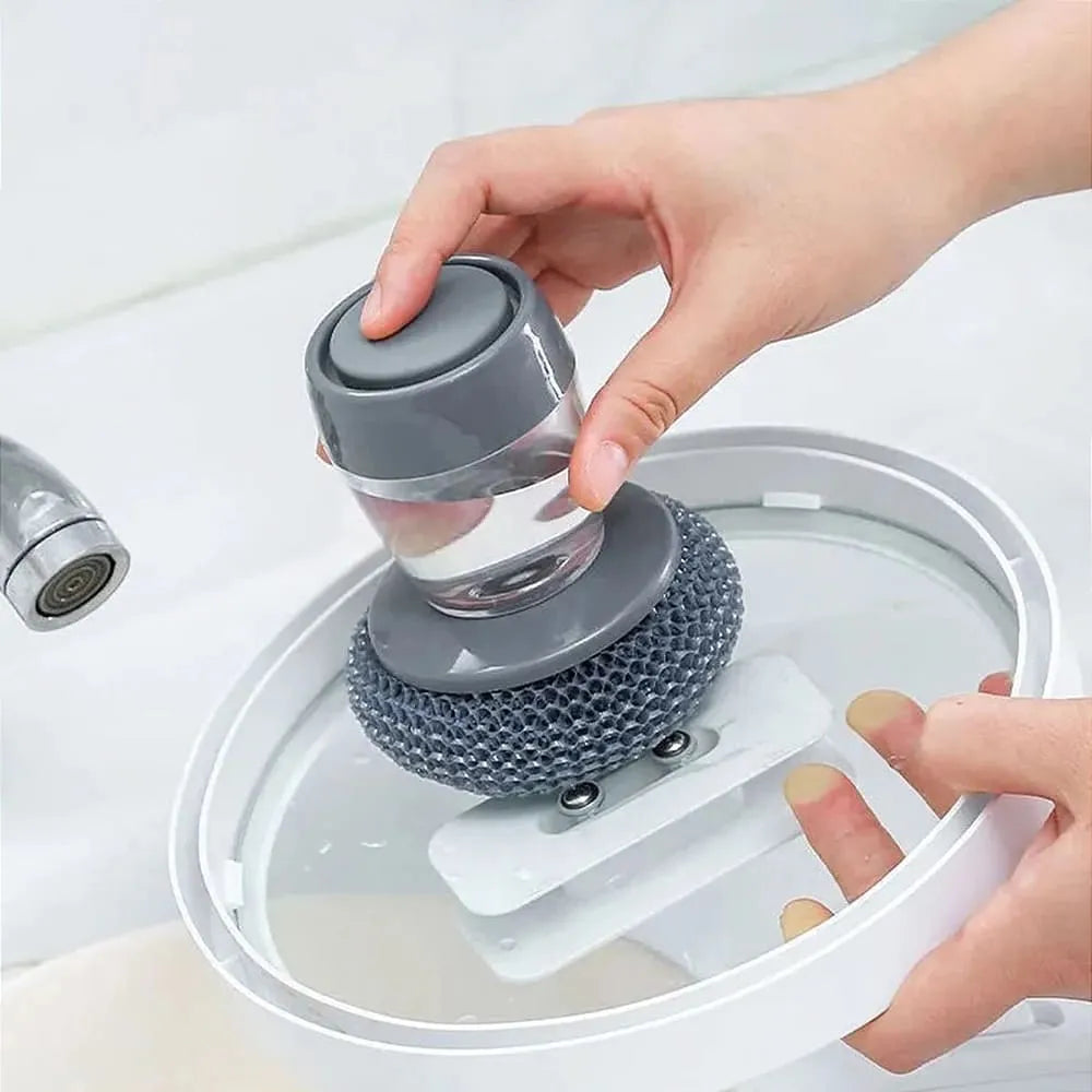 Escova de Limpeza com Dispenser de Detergente - Kit com 2 Unidades