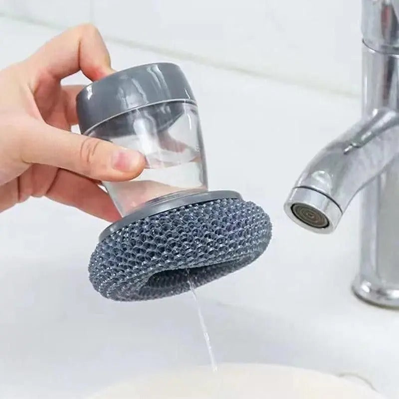 Escova de Limpeza com Dispenser de Detergente - Kit com 2 Unidades
