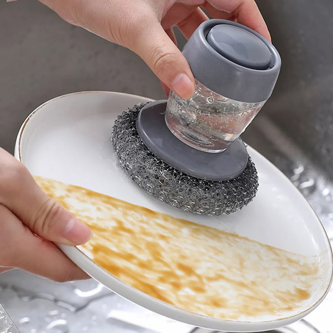 Escova de Limpeza com Dispenser de Detergente - Kit com 2 Unidades