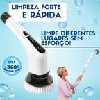 Escova Elétrica de Limpeza Giratória e Ajustável - 7 em 1