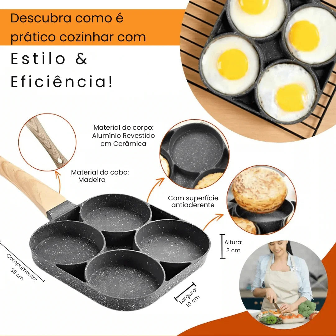 Frigideira Multifuncional Antiaderente 4 em 1