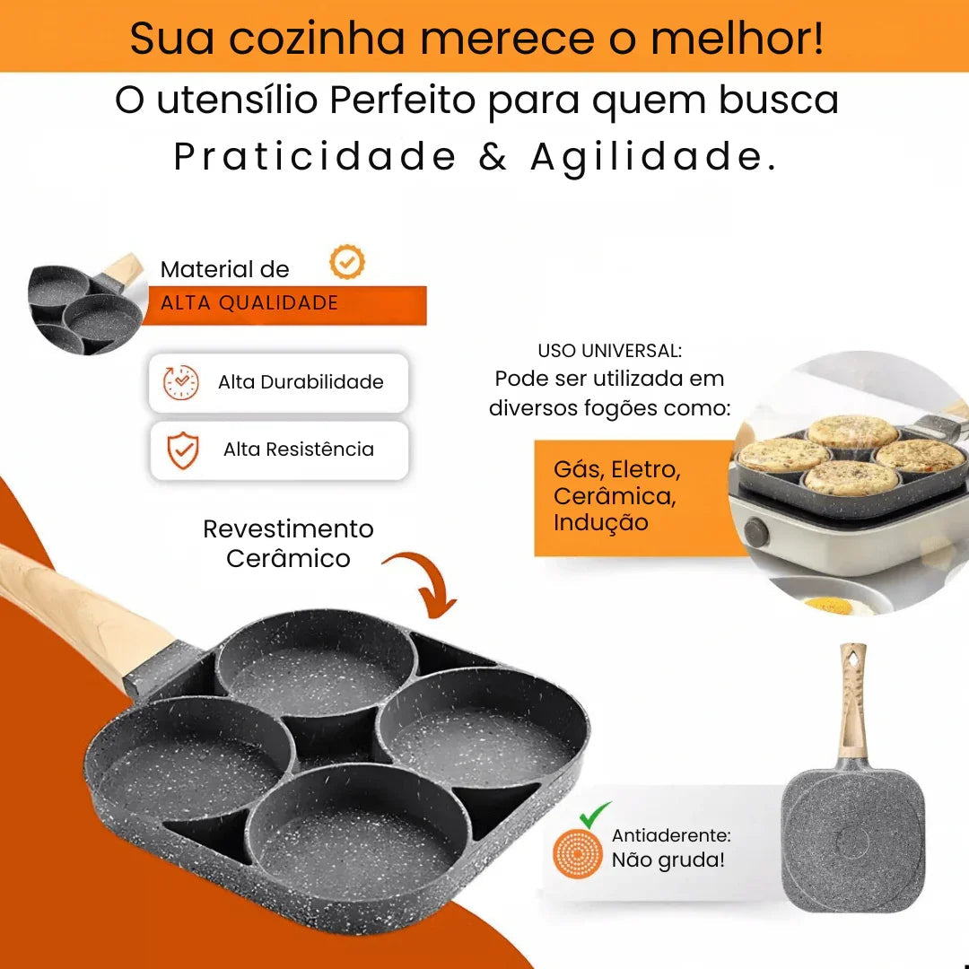 Frigideira Multifuncional Antiaderente 4 em 1