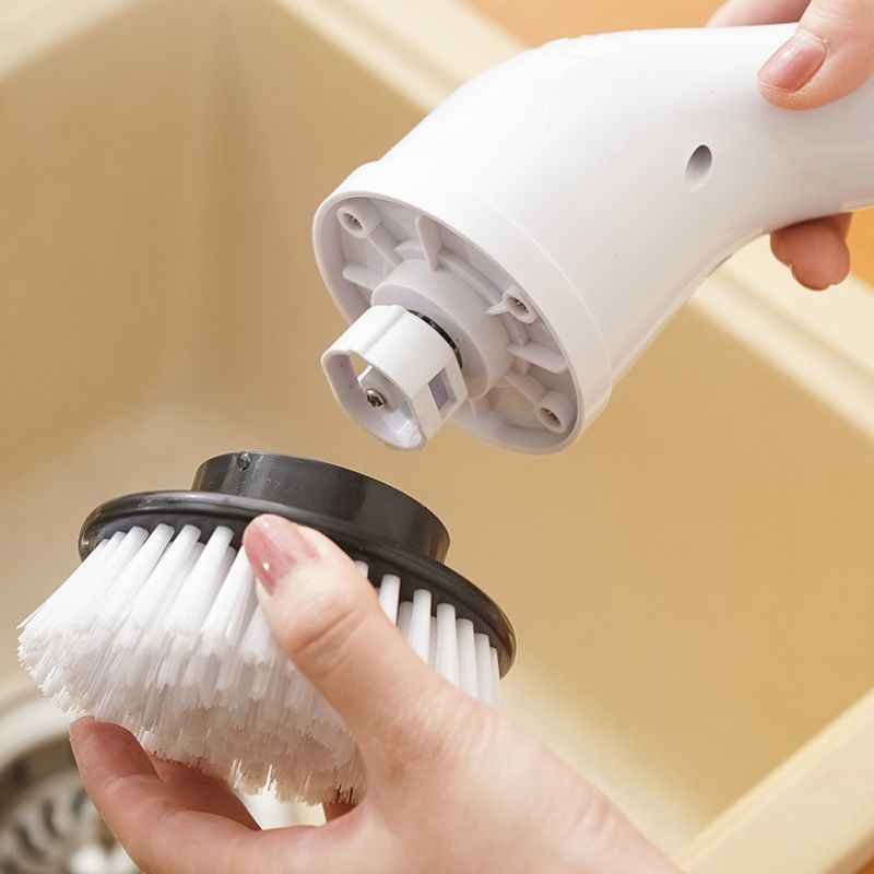 Escova Elétrica de Limpeza Giratória e Ajustável - 7 em 1