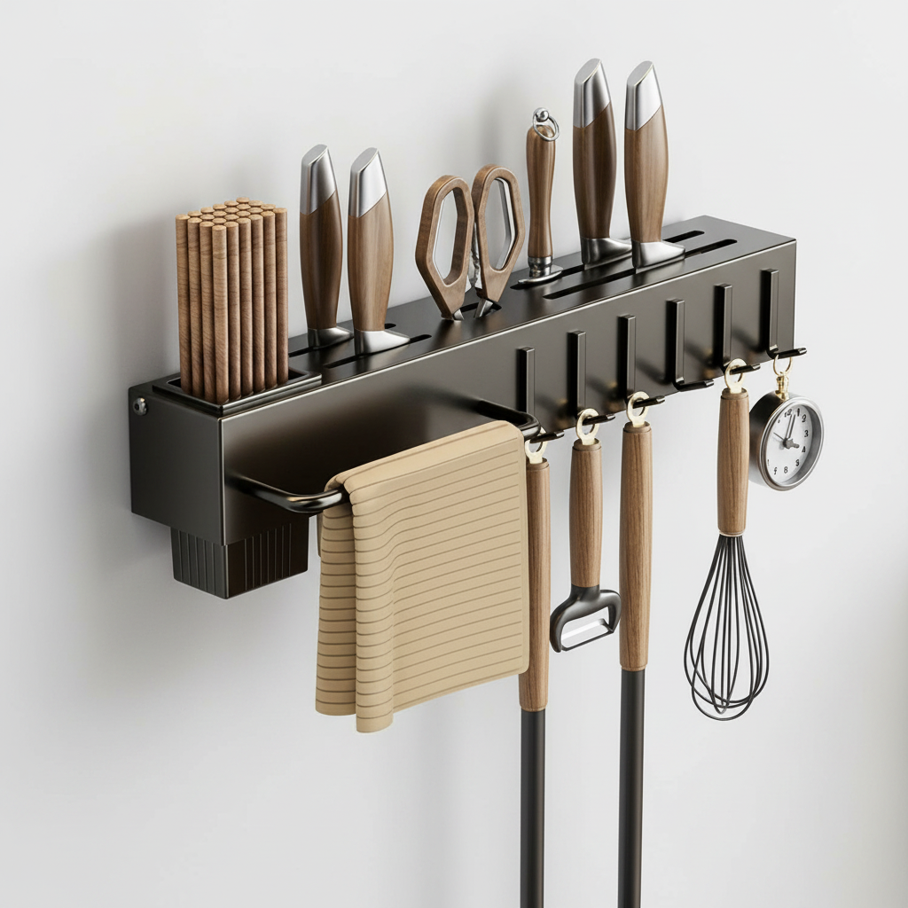 Suporte De Organização de Facas Utensílios e Ganchos De Ferro Para parede