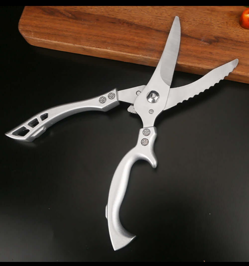 TESOURA DE COZINHA TRINCHANTE MULTIUSO ULTRA RESISTENTE EM AÇO INOX