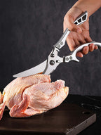 TESOURA DE COZINHA TRINCHANTE MULTIUSO ULTRA RESISTENTE EM AÇO INOX