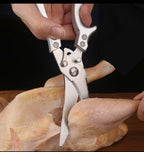 TESOURA DE COZINHA TRINCHANTE MULTIUSO ULTRA RESISTENTE EM AÇO INOX