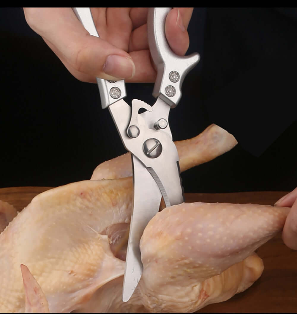 TESOURA DE COZINHA TRINCHANTE MULTIUSO ULTRA RESISTENTE EM AÇO INOX