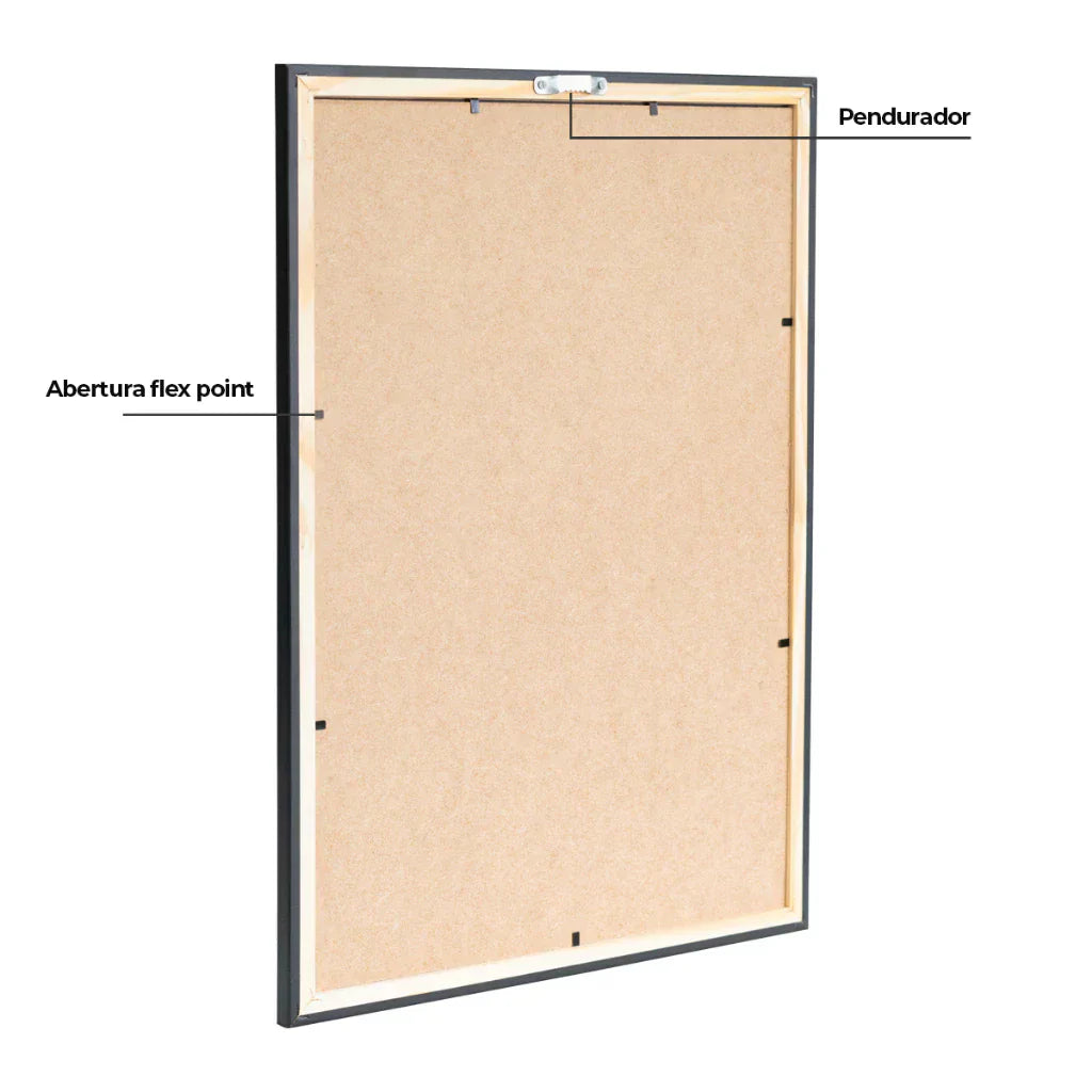 Kit com 3 Quadros Decorativos - Folhagem Dourada