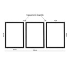Kit com 3 Quadros Decorativos - Folhagem Dourada