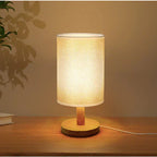 Luminária de Mesa LED em Madeira Nórdica