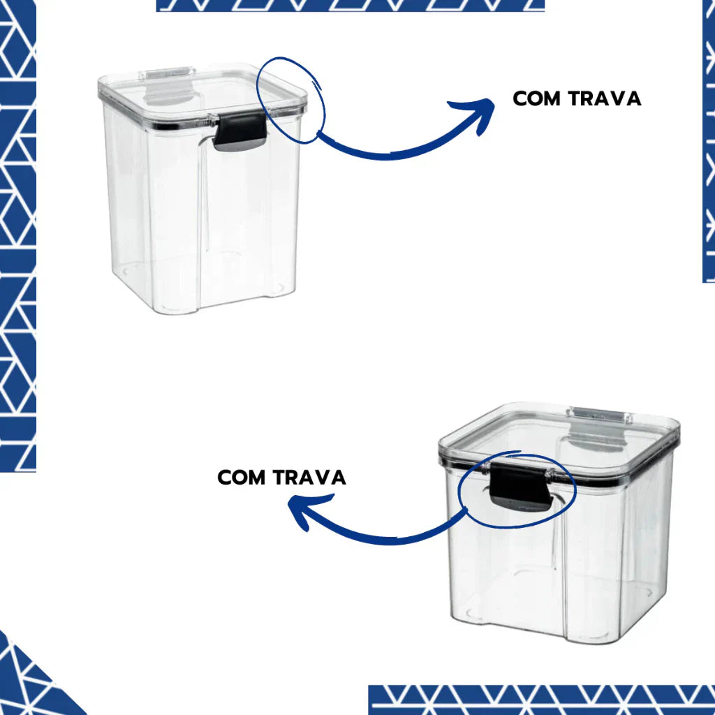 Potes Herméticos com Trava e Alta Vedação