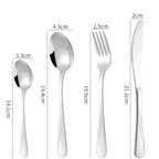 Jogo Talheres 24 Peças Faqueiro Inox Premium