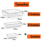 Kit com 25 Organizadores Multiuso Modulares