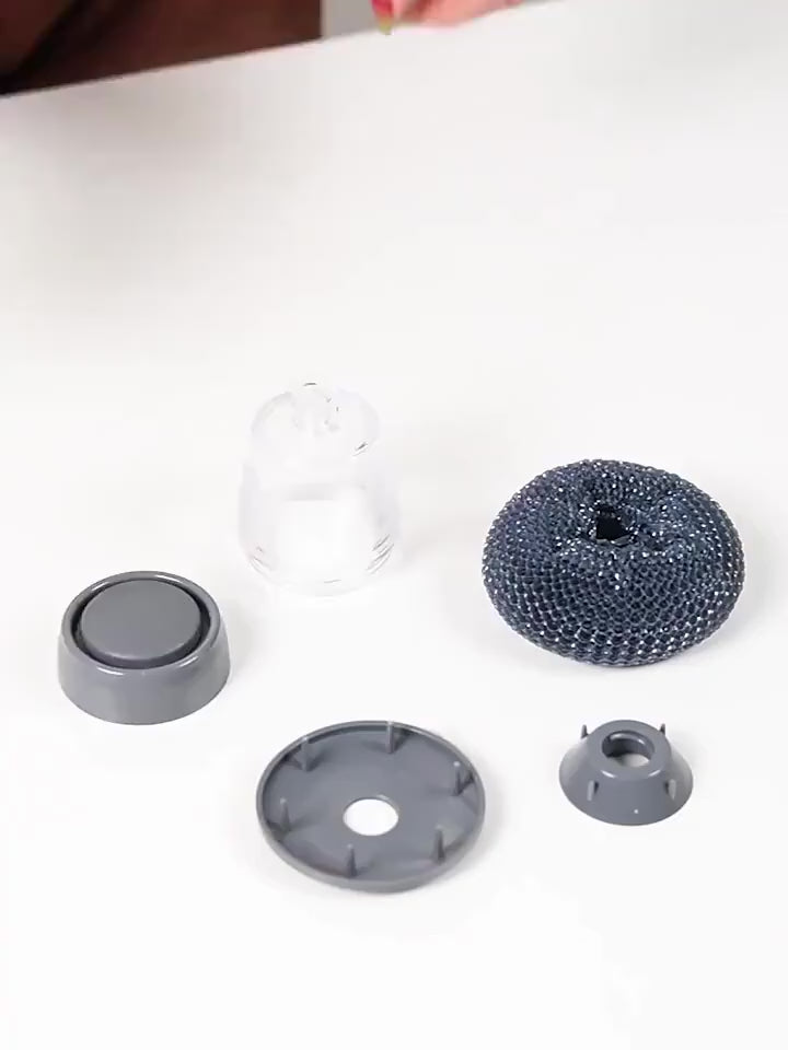 Escova de Louça/Panela De Aço com Dispenser Recipiente para Detergente.