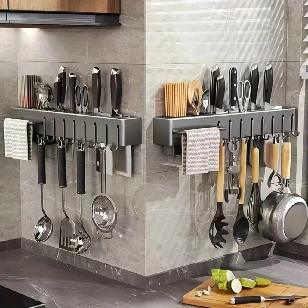 Suporte De Organização de Facas Utensílios e Ganchos De Ferro Para parede
